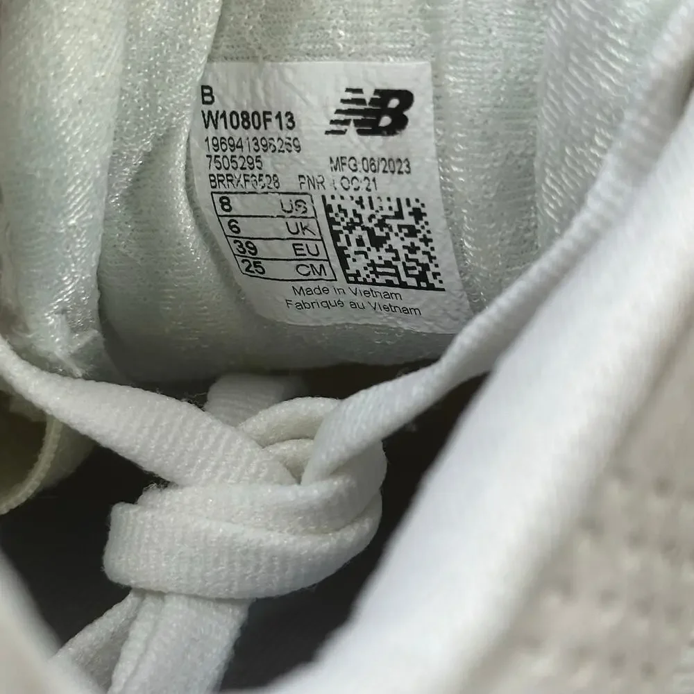 New Balance Fresh Foam X 1080v13 White Lime Leaf Women's Size 8